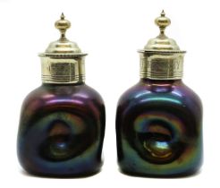 A pair of Thomas Webb 'Bronze Ware' decanters,