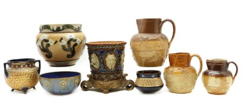 A collection of stoneware items
