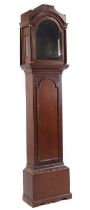 An oak longcase clock case,