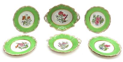 A set Ridgway porcelain dessert plates