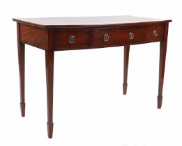 A mahogany bow fronted side table,