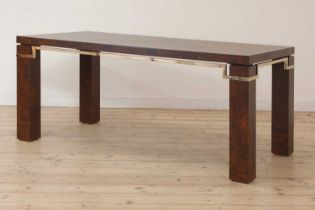 A walnut dining table,