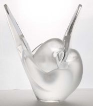 A Lalique glass 'Sylvie' vase