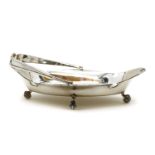 A silver dish