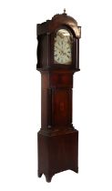 A George III oak and mahogany longcase clock,