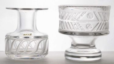 Two Boda Afors glass vases