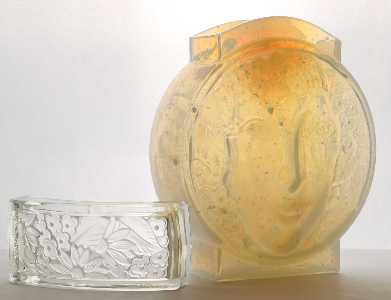 A Maurice Model opalescent glass vase and cover, - Image 3 of 9
