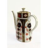 TO BE SOLD ON BEHALF OF SUE RYDER CARE A large Royal Crown Derby coffee pot decorated in the 'Old