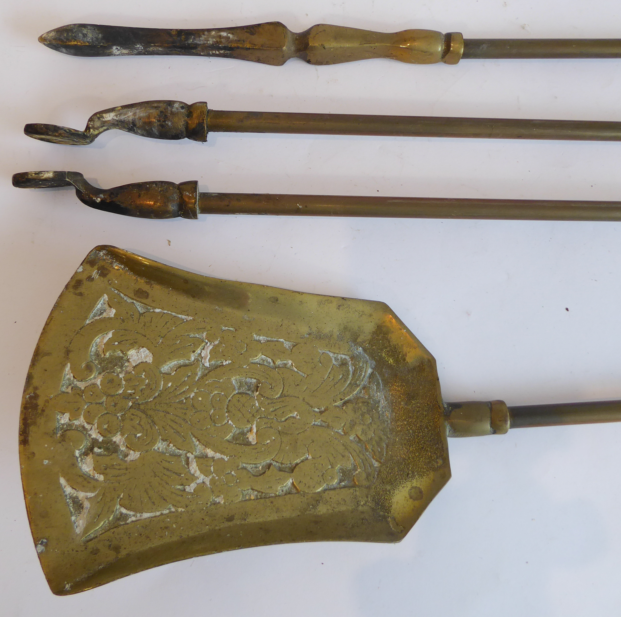 Assorted brass and copper items to include: a 19th century copper helmet-shaped coal scuttle with - Image 6 of 6