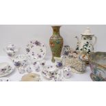 A mixed lot of ceramics to include: a Hammersley & Co bone part tea and coffee service to include