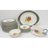 A 36-piece Wedgwood dinner service in the Covent Garden pattern:  37 cm oval platter; 10 x 17.7