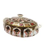 TO BE SOLD ON BEHALF OF SUE RYDER CARE A Royal Crown Derby two-handled oval entrée dish/tureen in '