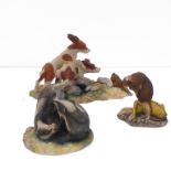 Border Fine Arts, Scotland limited edition Thorianware animal models, comprising Springer Spaniels