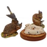 Border Fine Arts, Scotland limited edition Thorianware animal models, comprising group of pigs,