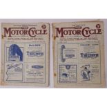 Fourteen editions of 'The Motor Cycle' Magazine (1928-1936)