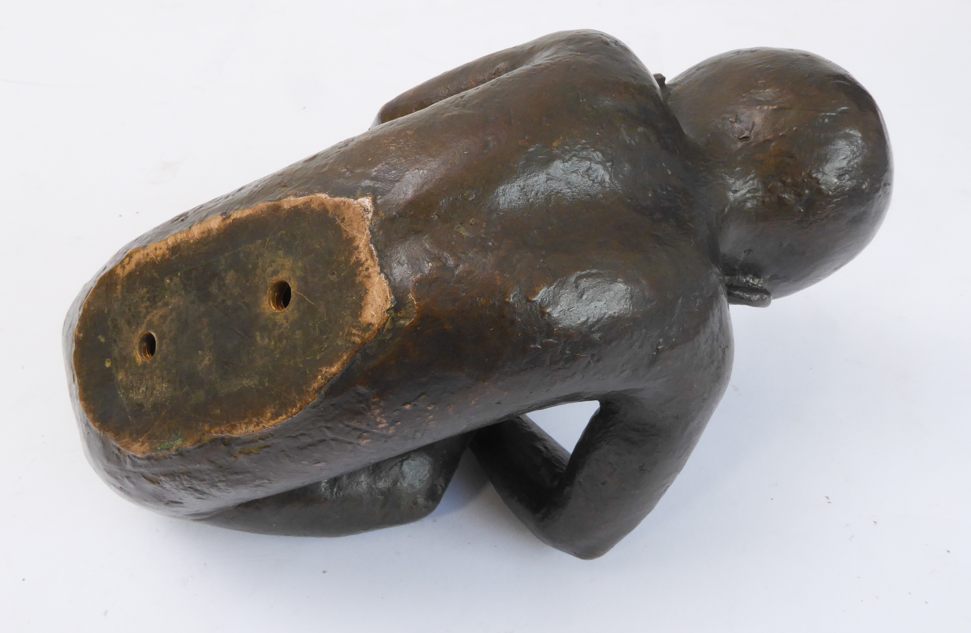 HERMANN LICKFELD (1898-1941) : an interesting bronze sculpture of a nude male infant, signed on - Image 5 of 6