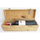 A jeroboam (double magnum) of 1990 Grimaldi Barolo, numbered 128045 and in its original pine case.