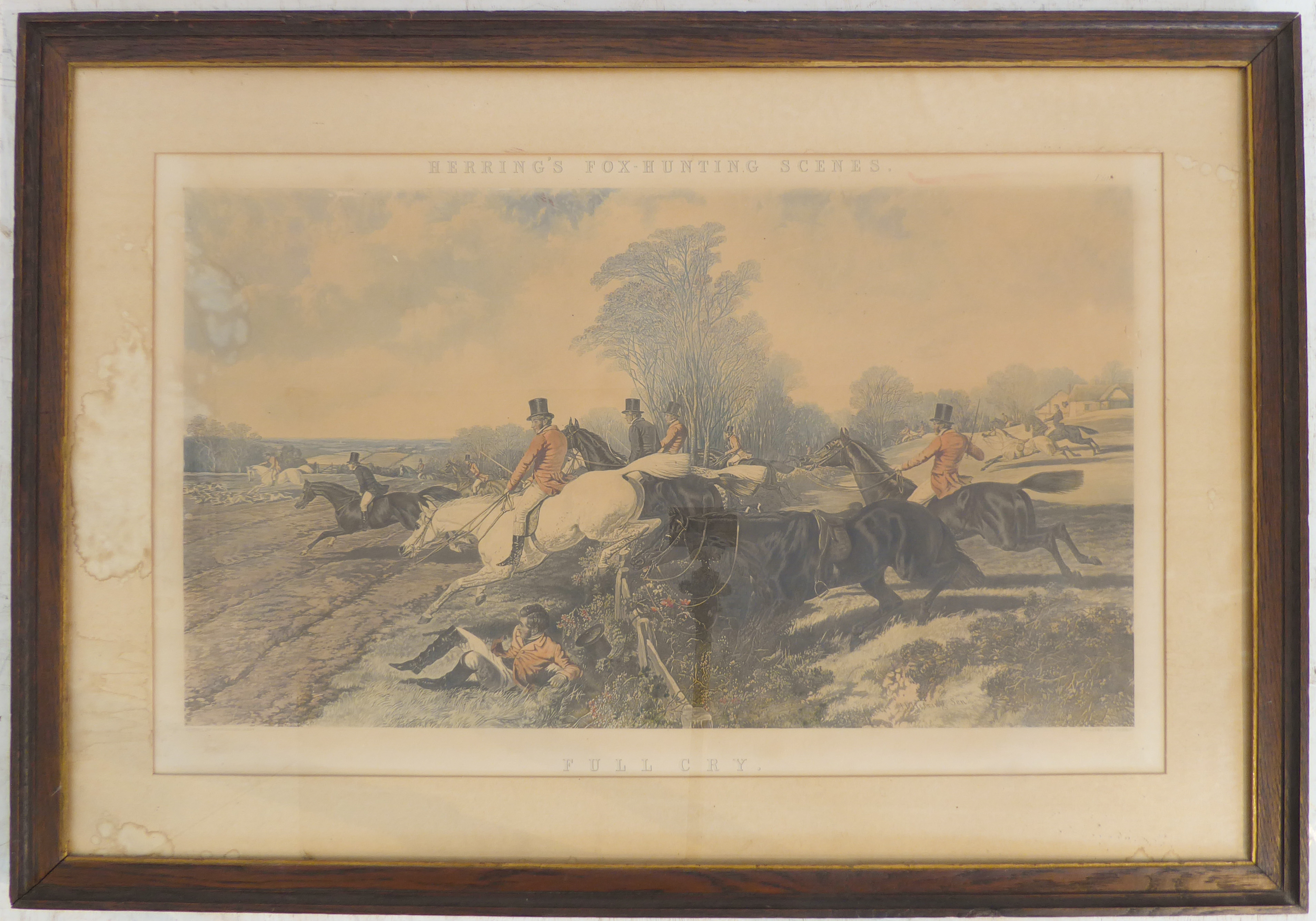 After J. F. Herring Snr. (1795-1865) - 'Full Cry' and 'The Meet', two of a set of four from - Image 2 of 2