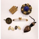 Bijouterie and jewellery to include: a 19th century sphere-shaped scent bottle, a 19th century