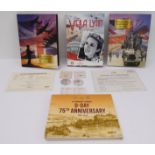 Four boxed sets of commemorative coins with associated paperwork: 'Dame Vera Lynn -The Voice of a