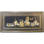 20th century Indian - 'Procession with musicians leading an elephant with dignitary in howdah and