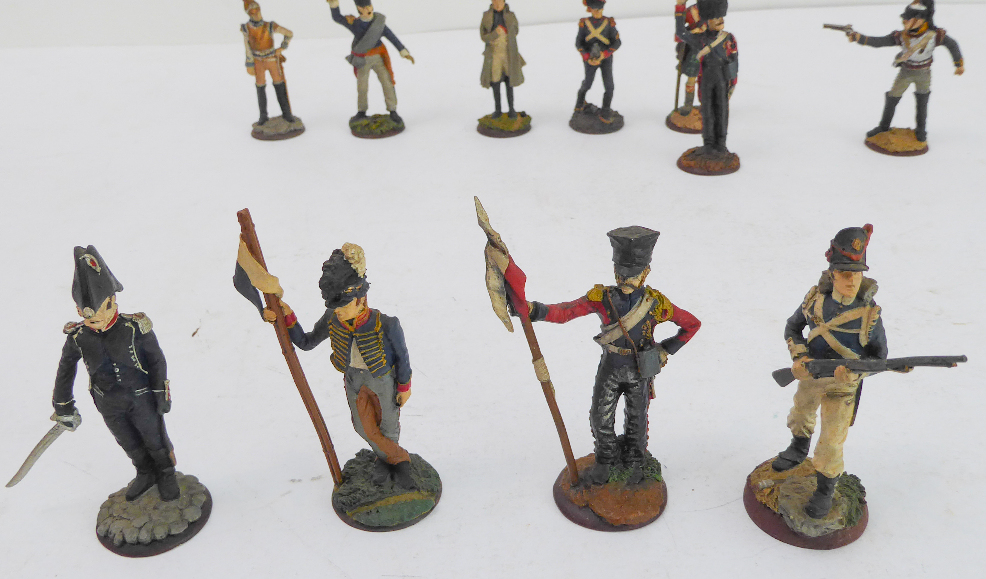 The Great Regiments of Waterloo: fifty hand-painted fine diecast pewter soldiers with a case of 45 - Image 5 of 6