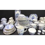 Mostly blue and white wares to include: a late 19th century Booths part dinner service with 6 x 26