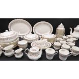 A fine Paragon 'Meadowvale' bone china dinner and tea service: 12 dinner plates, side plates and tea