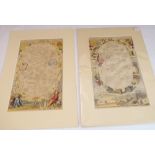 RICHARD BLOME - a pair of hand-coloured engravings, 'Cosmgrarhy & Astrology' and 'Fortifcation' (