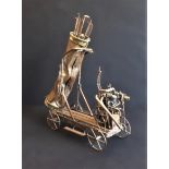 DAVID WHIPP (of Brighton, 20th century), a hand-made metal model of a metal sculpture of a steampunk