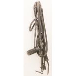 A black Stroud Saddlery full-sized double bridle