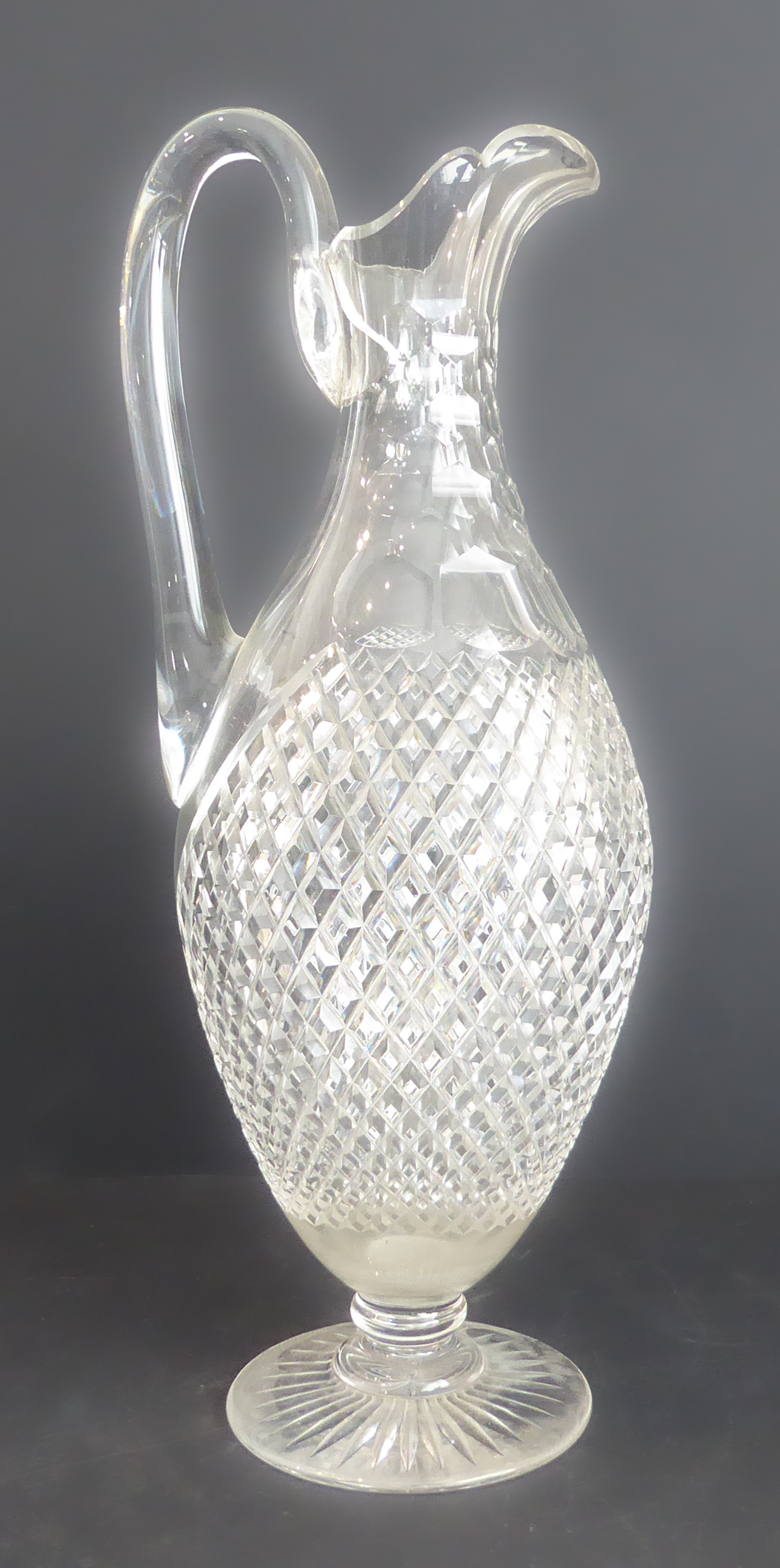 Five quality hand-cut decanters, together with a 19th century style hobnail cut claret jug and a - Image 6 of 6