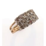 A 9-carat gold ring set with diamonds, size O/P