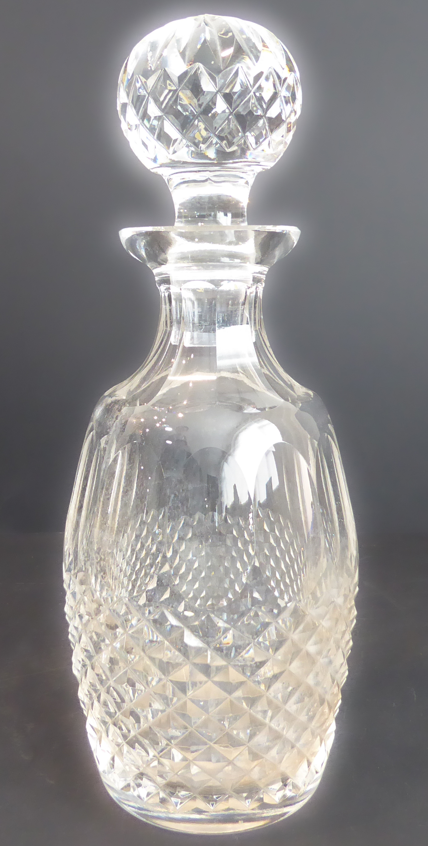 Five quality hand-cut decanters, together with a 19th century style hobnail cut claret jug and a - Image 5 of 6