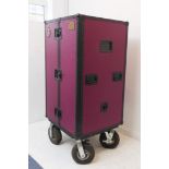 An Equine Locker tack locker on wheels (75cm wide x 68cm deep x 150cm high including castors) with