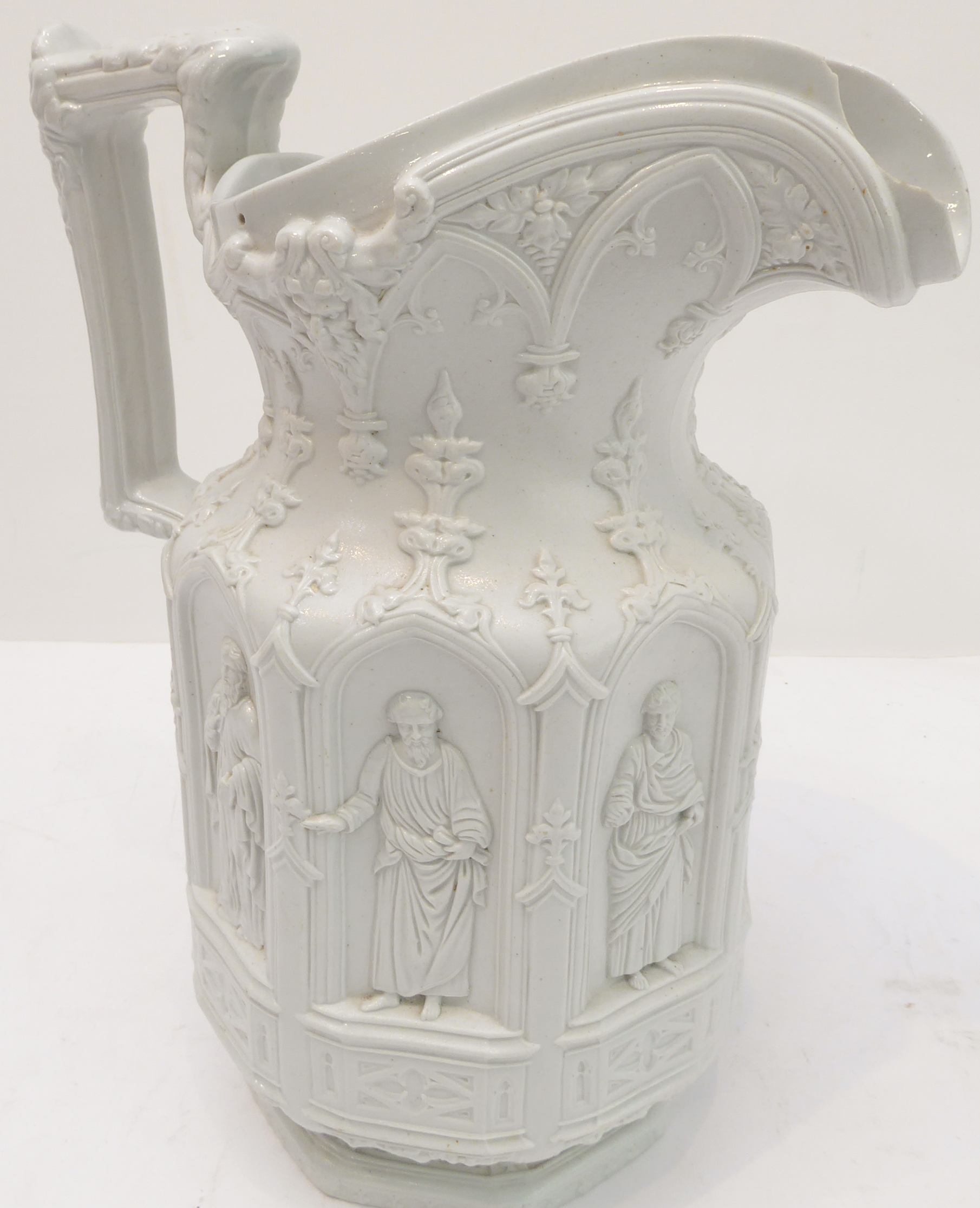 A selection of mostly 19th century ceramics to include: a stoneware harvest-style jug (20 cm - Image 7 of 9