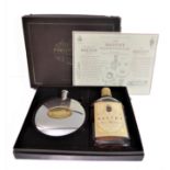 The Dalvey Presentation Case comprising whisky flask, telescopic cup and a 35cl bottle of 10-year-