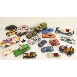 Twenty-three medium-scale diecast toys to include: the largest an Alfa Romeo Spider measuring 24.5 x