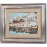 BIEL (contemp.) - 'Mediterranean coastal harbour scene southern Spain' - oil on canvas, signed and