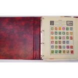 Stamps from Norway in red loose leaf binder, used collection on old album pages including semi-