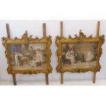 M. GOODMAN (fl. early 20th century) - A pair of ornately gilt-framed and glazed late 19th century