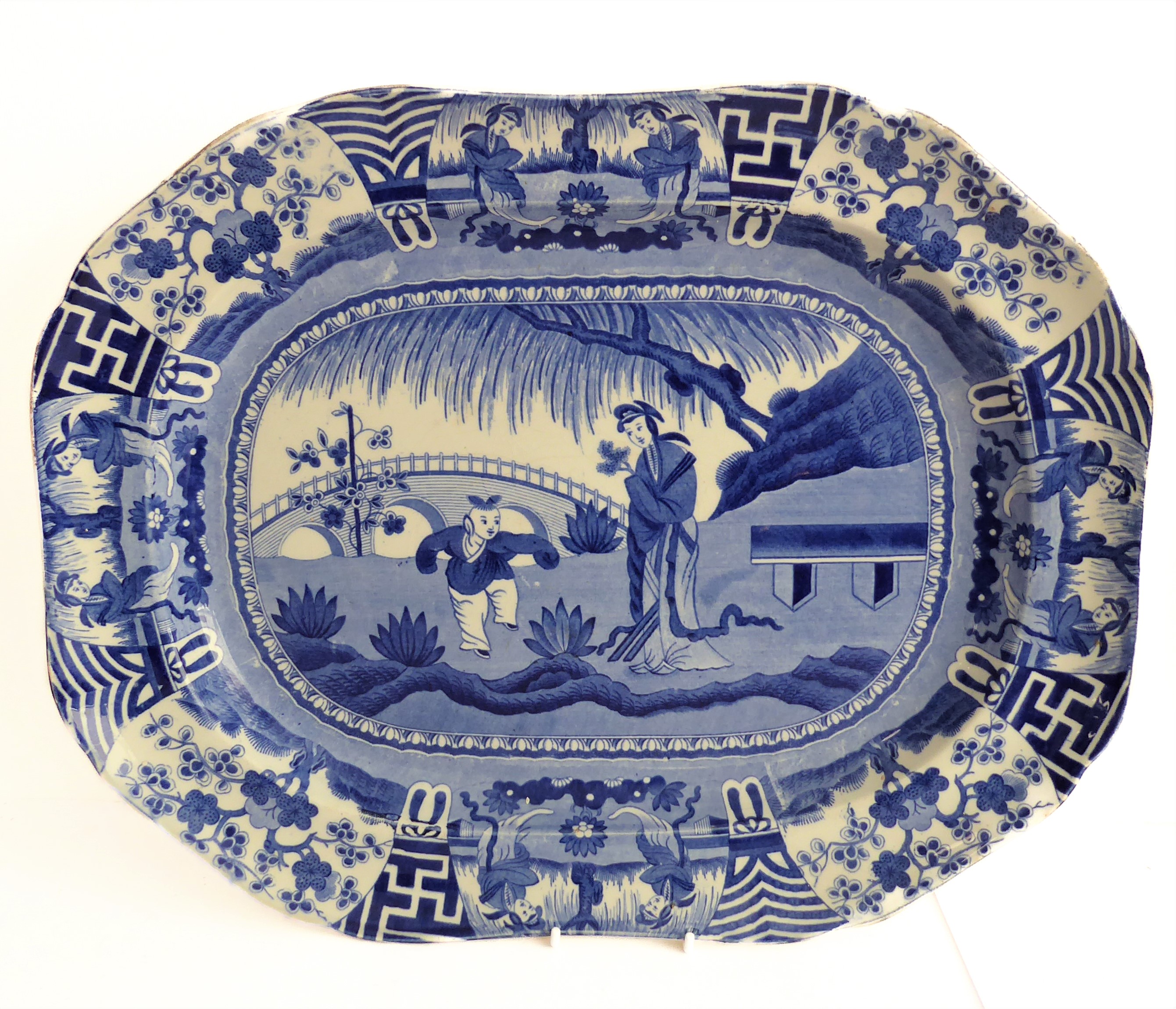 Various 19th century blue-and-white ceramic wares to include: a large two-handled Spode tureen (star - Image 6 of 17
