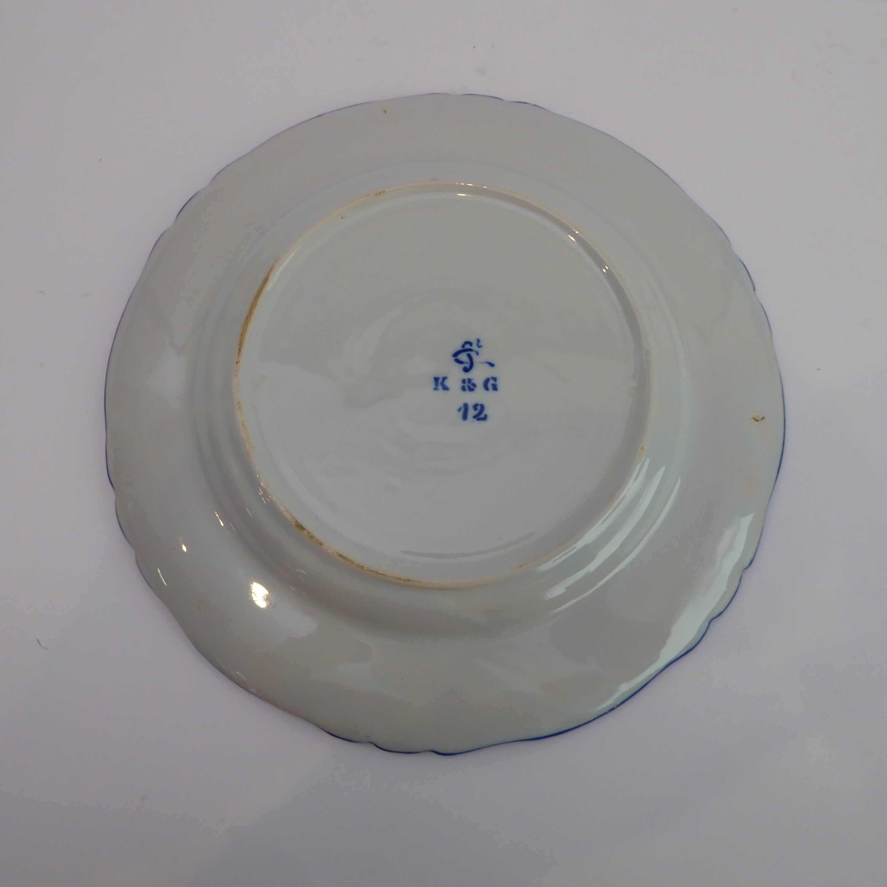 A set of eleven 19th century faience plates by Keller & Guerin at Luneville (early marks). (The - Image 15 of 17