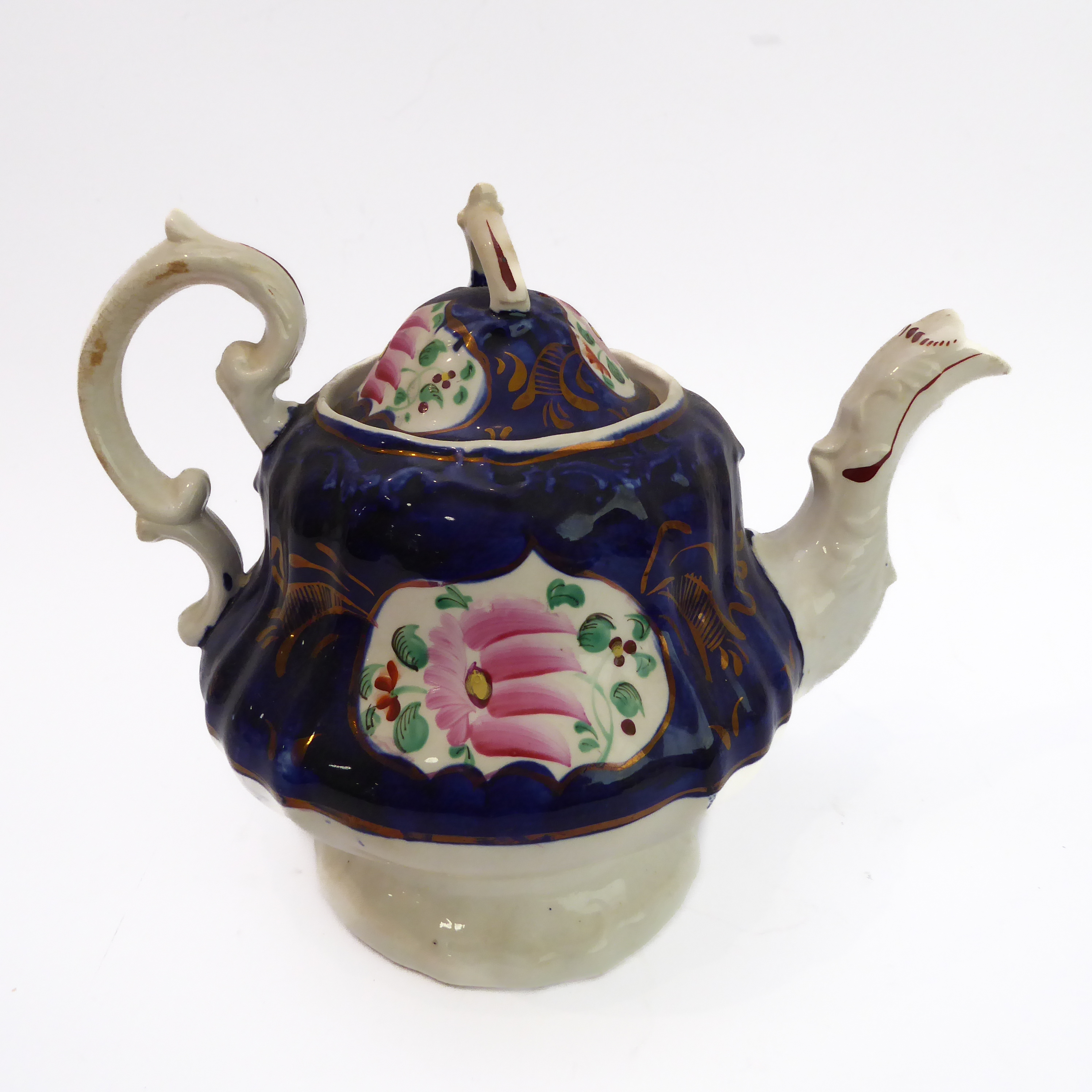 A large selection of late 19th and early 20th century Gaudy Welsh teawares and china: 4 teapots - Image 11 of 22