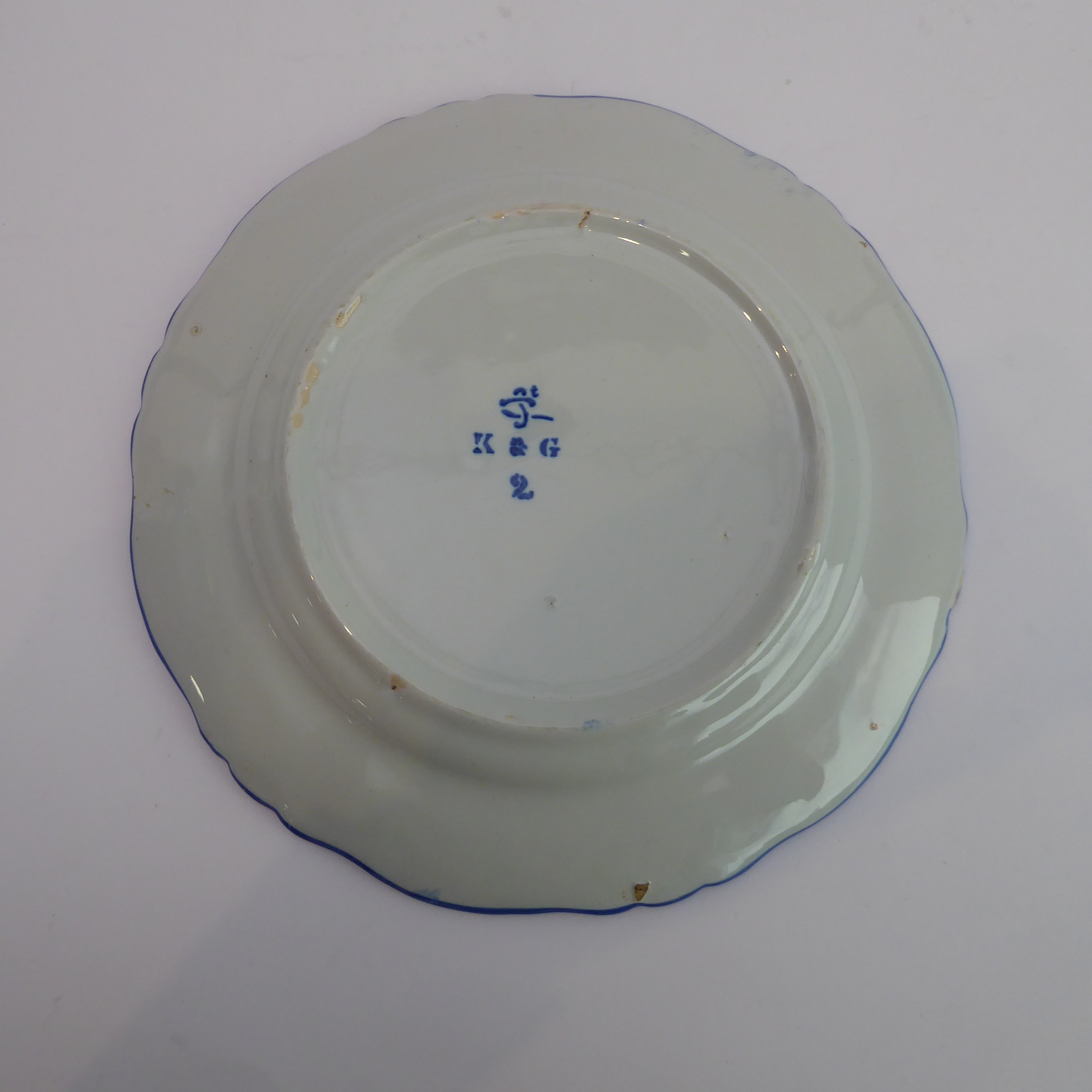 A set of eleven 19th century faience plates by Keller & Guerin at Luneville (early marks). (The - Image 9 of 17