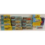 17 boxed die-cast vehicles:  Dinky Toys (238 Jaguar Type D. Racing Car); Corgi Toys (200 Ford Consul