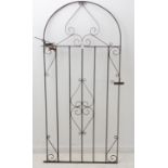 A bent steel/wirework garden gate (81 cm wide x 178 cm)