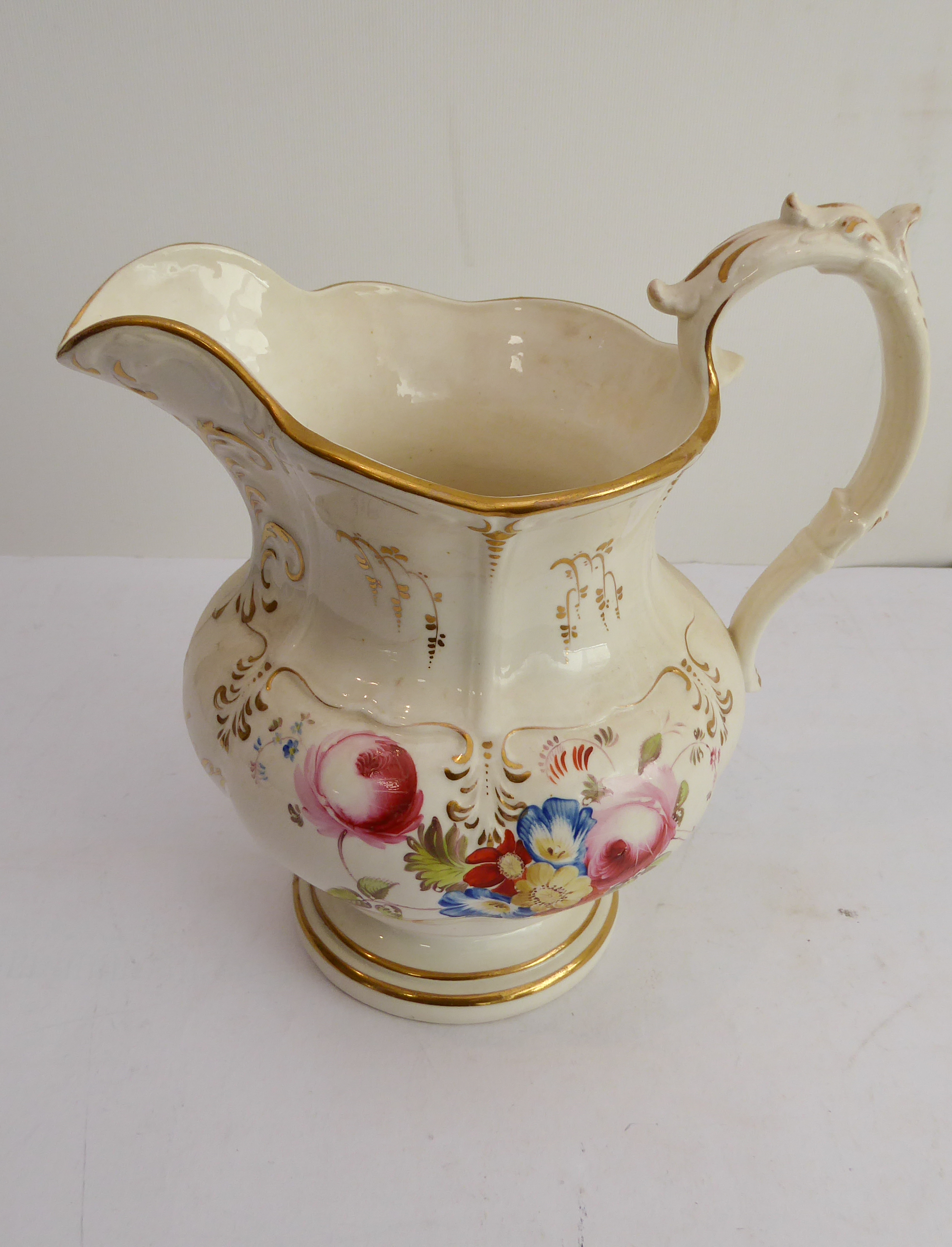 A good selection of mostly 19th century china to include: a mid-19th century gilded jug, hand- - Image 12 of 12