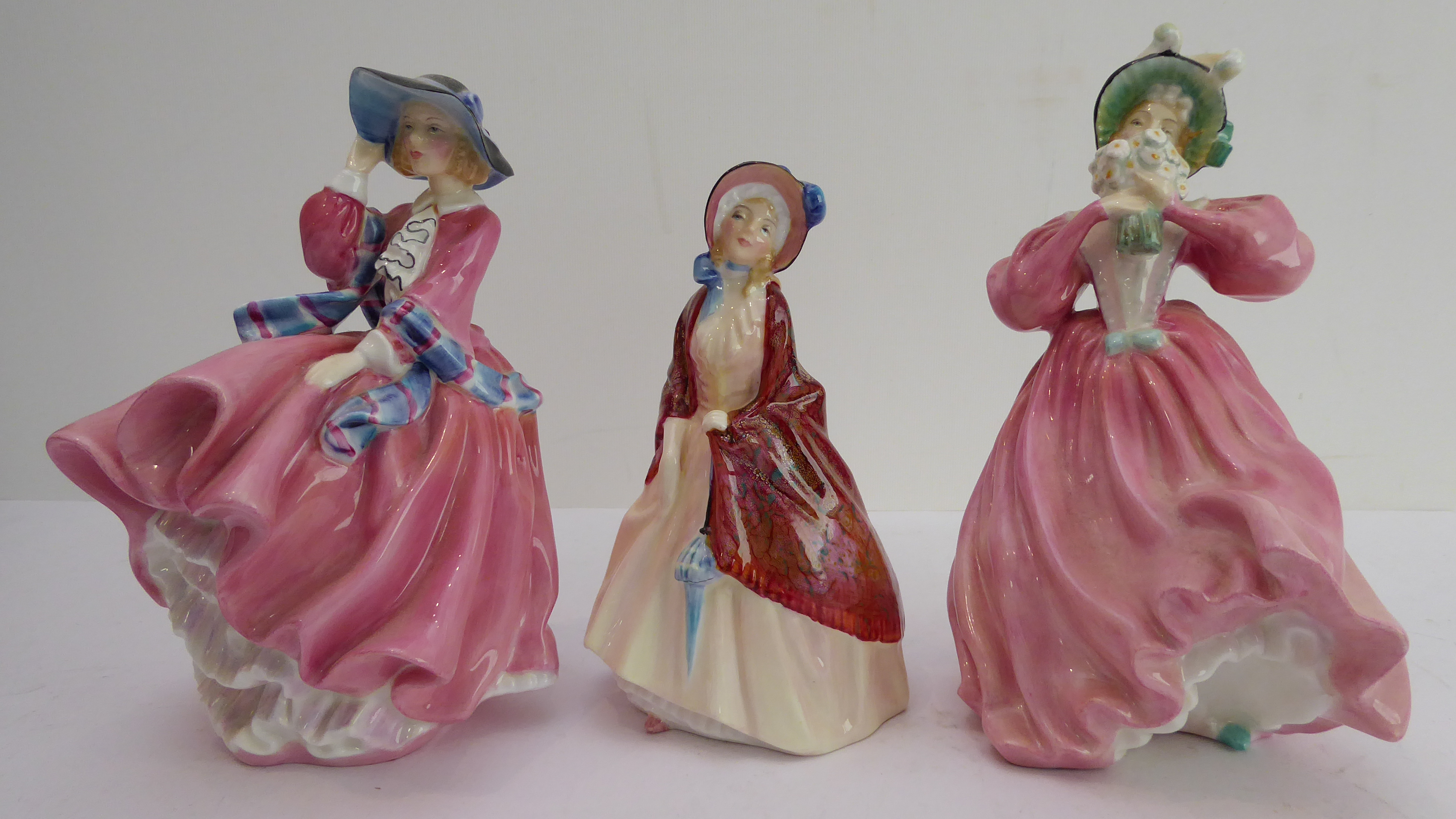 Nine Royal Doulton figure models: Vivienne (1950); Her Ladyship (1945); Day Dreams; Marguerite; - Image 3 of 4