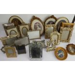 Various shaped picture/photograph frames, together with framed prints to include some pairs and 19th